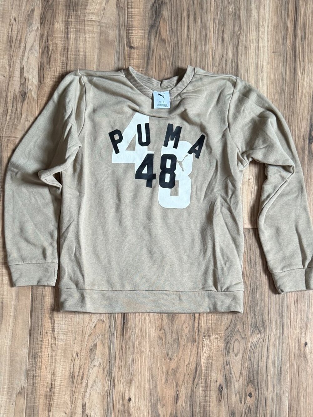 Puma Tan Crewneck Sweatshirt Kids Medium